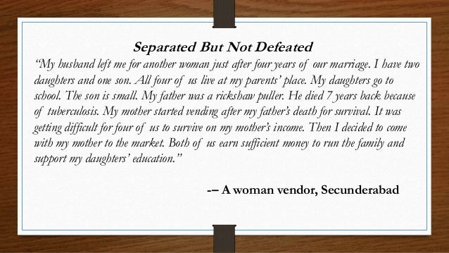 Husband left for another woman